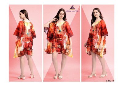 Jisha Kaftan Cotton Feel Vol 2 Afghani Kurti Digitally Printed Elegance Wholesale kurtis catalogs