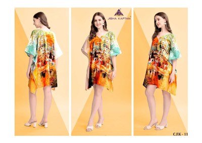 Jisha Kaftan Cotton Feel Vol 2 Afghani Kurti Digitally Printed Elegance Wholesale kurtis catalogs