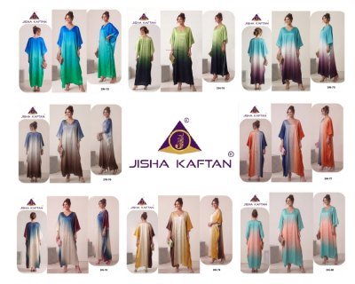 Jisha Kaftan Satin Breeze Vol-10 Digital Printed Japan Satin Kaftan Collection kurtis catalogs
