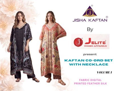 Jisha Kaftan Volume 1 Kaftan Co-Ord Set with Necklace wholesale catalogs
