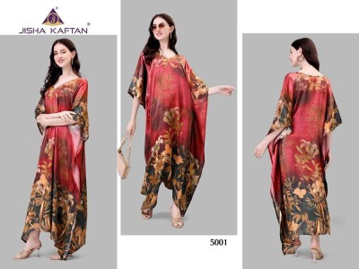 Jisha kaftan by Jelite Natural Satin Kaftans affordable price kaftan catalogue wholesaler  kurtis catalogs