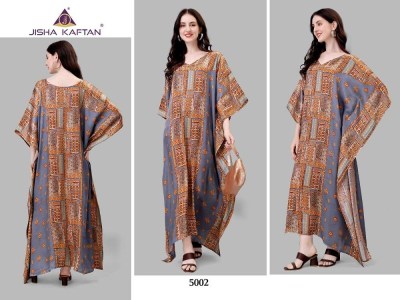Jisha kaftan by Jelite Natural Satin Kaftans affordable price kaftan catalogue wholesaler  kurtis catalogs