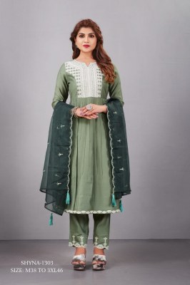 Jivora launch Shyna presenting heavy viscose blend silk designer readymade suit catalogue at wholesale price Amavi