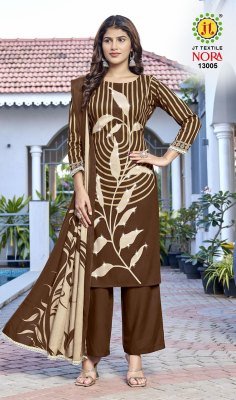 Jt Nora Vol 13 Dress Material Royan Fabric Catalogue pcs Wholesale Rate  dress material catalogs