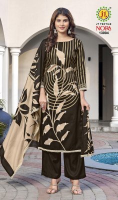 Jt Nora Vol 13 Dress Material Royan Fabric Catalogue pcs Wholesale Rate  dress material catalogs