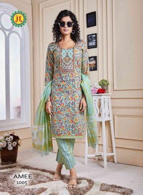 Jt amee pure lawn cotton printed Kurti pants with dupatta set catalogue wholesaler in India  Amavi