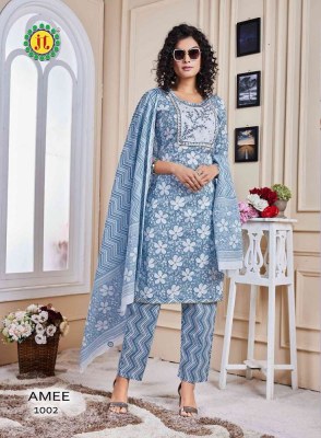 Jt amee pure lawn cotton printed Kurti pants with dupatta set catalogue wholesaler in India  kurtis catalogs