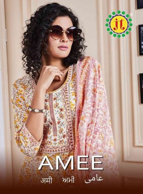 Jt amee pure lawn cotton printed Kurti pants with dupatta set catalogue wholesaler in India  kurtis catalogs
