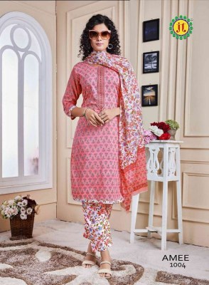 Jt amee pure lawn cotton printed Kurti pants with dupatta set catalogue wholesaler in India  kurtis catalogs