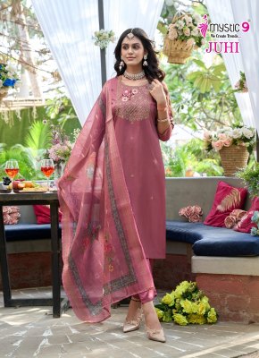 Juhi vol 1 by Mystic 9 Premium Quality Gajji Silk embroidered readymade suit catalogue at affordable rate readymade suit catalogs