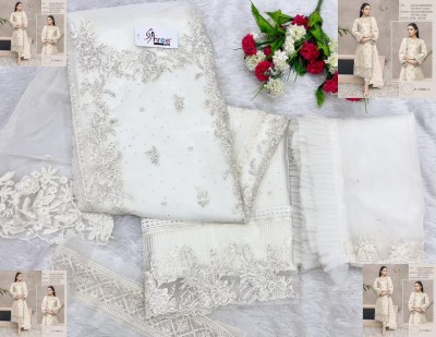 K 5306 by Shree Fab Heavy Organza Embroidered unstitched dress material catalogue at affordable rate  dress material catalogs