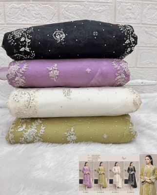 K 5306 by Shree Fab Heavy Organza Embroidered unstitched dress material catalogue at affordable rate  dress material catalogs