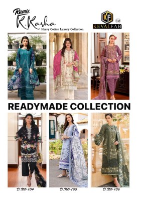 K Kasha Remix BY Keval Fab Heavy Cotton Printed Karachi Suit collection with budget rate readymade suit catalogs