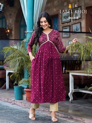 K by label khoj a line alia kurti with heavy reyon foil print kurti catalog at wholesale price kurtis catalogs