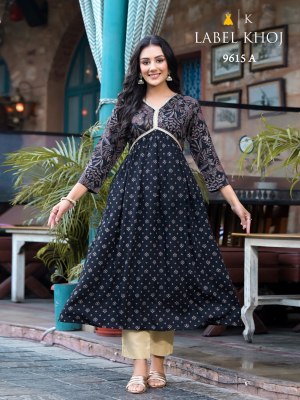 K by label khoj a line alia kurti with heavy reyon foil print kurti catalog at wholesale price kurtis catalogs
