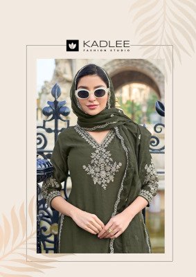  KADLEE GORI  Viscose Crep Thread   Handwork Viscose Crep Organza with Thread work  fancy palazzo suit collection wholesale rate   readymade suit catalogs
