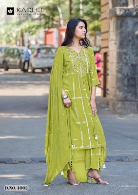 KADLEE RimZim Rayon Printed Kurti Pant with Chiffon Dupatta kurti pant with dupatta Catalogs