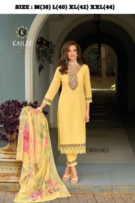 KAILEE FASHION By pure cottan readymade top bottam and dupatta  Single