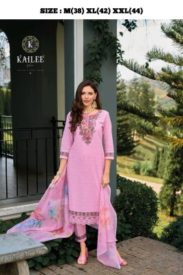 KAILEE FASHION By pure cottan readymade top bottam and dupatta  Single