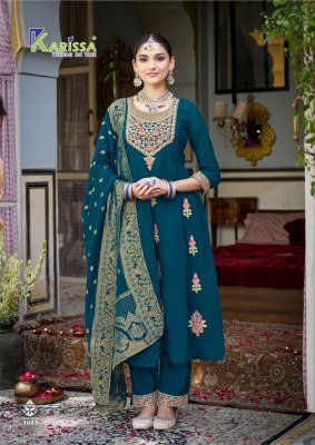 KARISSA FESTIVE Premium Mall Chanderi Flared Top Pant with Dupatta kurti pant with dupatta Catalogs