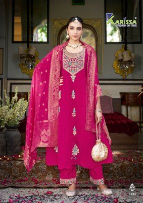KARISSA FESTIVE Premium Mall Chanderi Flared Top Pant with Dupatta kurti pant with dupatta Catalogs