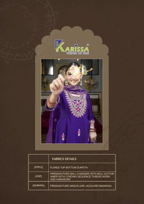 KARISSA FESTIVE Premium Mall Chanderi Flared Top Pant with Dupatta kurti pant with dupatta Catalogs
