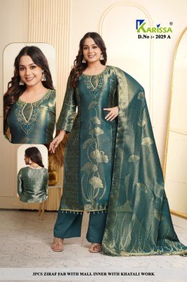 KARISSA Manufacturing Company D.2029 A+B & D.2030 Ziraf Straight Cut 3-Piece Suit  Size wise Combo Set