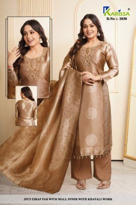 KARISSA Manufacturing Company D.2029 A+B & D.2030 Ziraf Straight Cut 3-Piece Suit  Size wise Combo Set