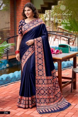 KASHVI CREATION Koyal Vol. 2  Japan Satin Mirror Work Collection sarees catalogs