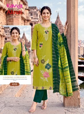 KAVYA AKRUTI Vol-4 Roman Silk Straight Kurti Pant Set with Dupatta kurti pant with dupatta Catalogs