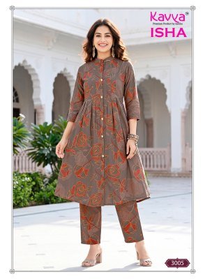 KAVYA ISHA VOL. 3 Vatican Printed Cord Set with Pleated Top and Pants co ord set catalogs
