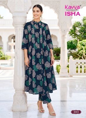 KAVYA ISHA VOL. 3 Vatican Printed Cord Set with Pleated Top and Pants co ord set catalogs