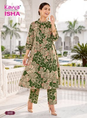 KAVYA ISHA VOL. 3 Vatican Printed Cord Set with Pleated Top and Pants co ord set catalogs