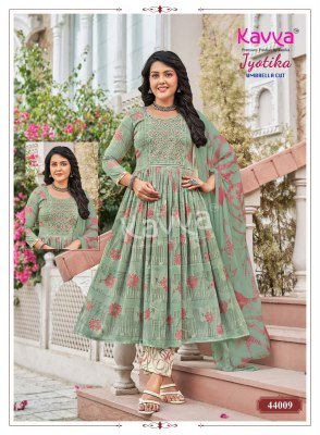 KAVYA JYOTIKA Vol. 44 – Capsule Foil Print Umbrella Cut Suit with  Dupatta kurti pant with dupatta Catalogs