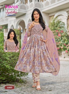 KAVYA JYOTIKA Vol. 44 – Capsule Foil Print Umbrella Cut Suit with  Dupatta kurti pant with dupatta Catalogs