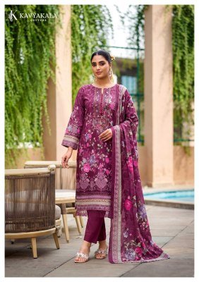 KAVYA KALA Couture RIHAANA Vol-17 Designer Lawn Cotton 3-Piece Suit Set dress material catalogs
