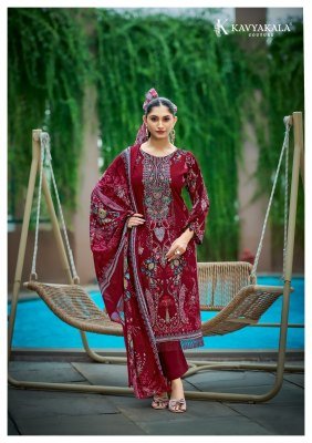 KAVYA KALA Couture RIHAANA Vol-17 Designer Lawn Cotton 3-Piece Suit Set dress material catalogs