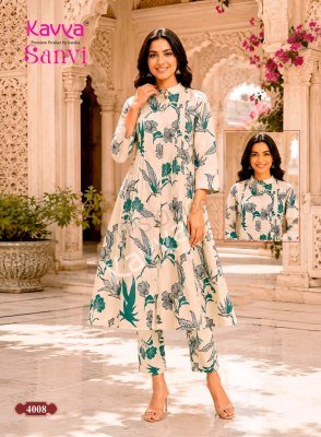 KAVYA SANVI Vol-4 A-Line Cord Set with Kali, Pleats and Pocket co ord set catalogs