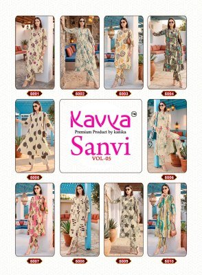 KAVYA SANVI Vol-5 Premium Heavy Cotton Flex A-Line Cord Set co ord set catalogs