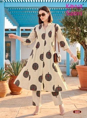 KAVYA SANVI Vol-5 Premium Heavy Cotton Flex A-Line Cord Set co ord set catalogs
