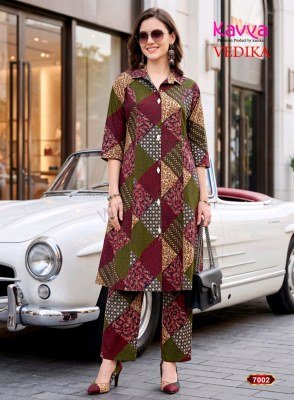KAVYA VEDIKA Vol-7 Premium Capsule Foil A-Line Cord Set with Pocket co ord set catalogs