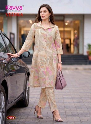 KAVYA VEDIKA Vol-7 Premium Capsule Foil A-Line Cord Set with Pocket co ord set catalogs