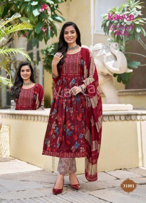 Kavya Zeenat Vol 31 Nayra Cut Capsule Foil Print Suit Set  Embroidered Chanderi Dupatta And Comfort Fit Pants Wholesale readymade suit catalogs