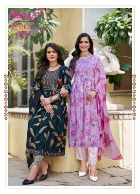 Kavya Zeenat Vol 31 Nayra Cut Capsule Foil Print Suit Set  Embroidered Chanderi Dupatta And Comfort Fit Pants Wholesale readymade suit catalogs