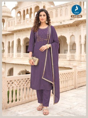 KAYA KURTI LIRIL 3-Piece Mull Chanderi Kurti Roman Silk Bottom Dupatta Set kurti pant with dupatta Catalogs