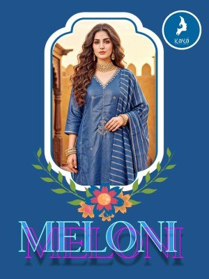 KAYA KURTI MELONI 3-Piece Straight Cut Shimmer Suit Set wholesale catalogs