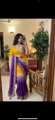 KERI Design Fendy Satin Saree with Heavy Embroidery Sequins Border and Stitched Blouse wholesale catalogs