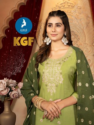 KGF by Kaya Romen shimmer 3 piece straight Kurti pant and dupatta catalogue at amaviexpo  readymade suit catalogs