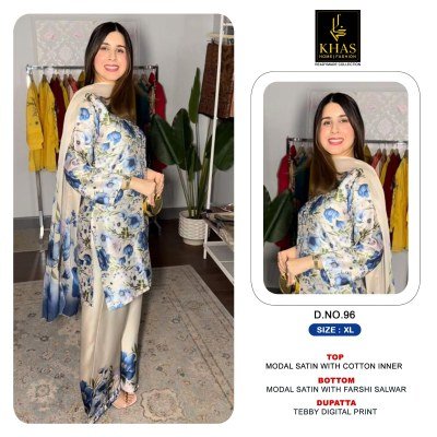 KHAS Modal Satin D.No. 91–96 Kurti Farshi Salwar with Dupatta readymade suit catalogs
