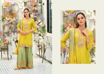 KHUSHI by EBA LIFESTYLE Chinon Embroidered Palazzo Suit with Dupatta  Fancy Palazzo suit catalogue
